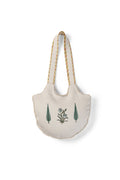 Handmade Cotton Pique Shoulder Bag - Floral Print Sling Bag for Women