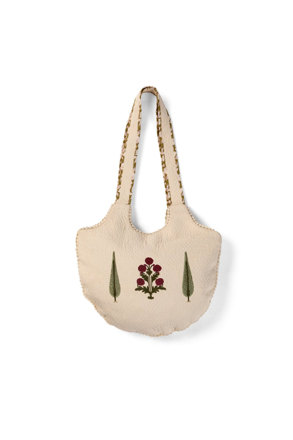 Handmade Jacquard Shoulder Bag - Indian Block Print Cotton Sling Bag