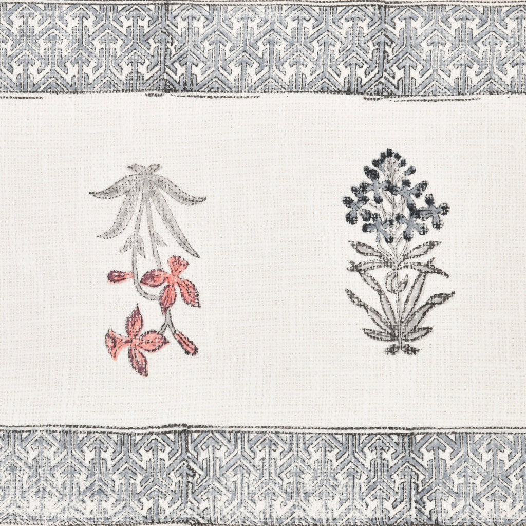 Hand Block Printed Cotton Table Runner - Mughal Farmhouse Decor with Indian Block Print