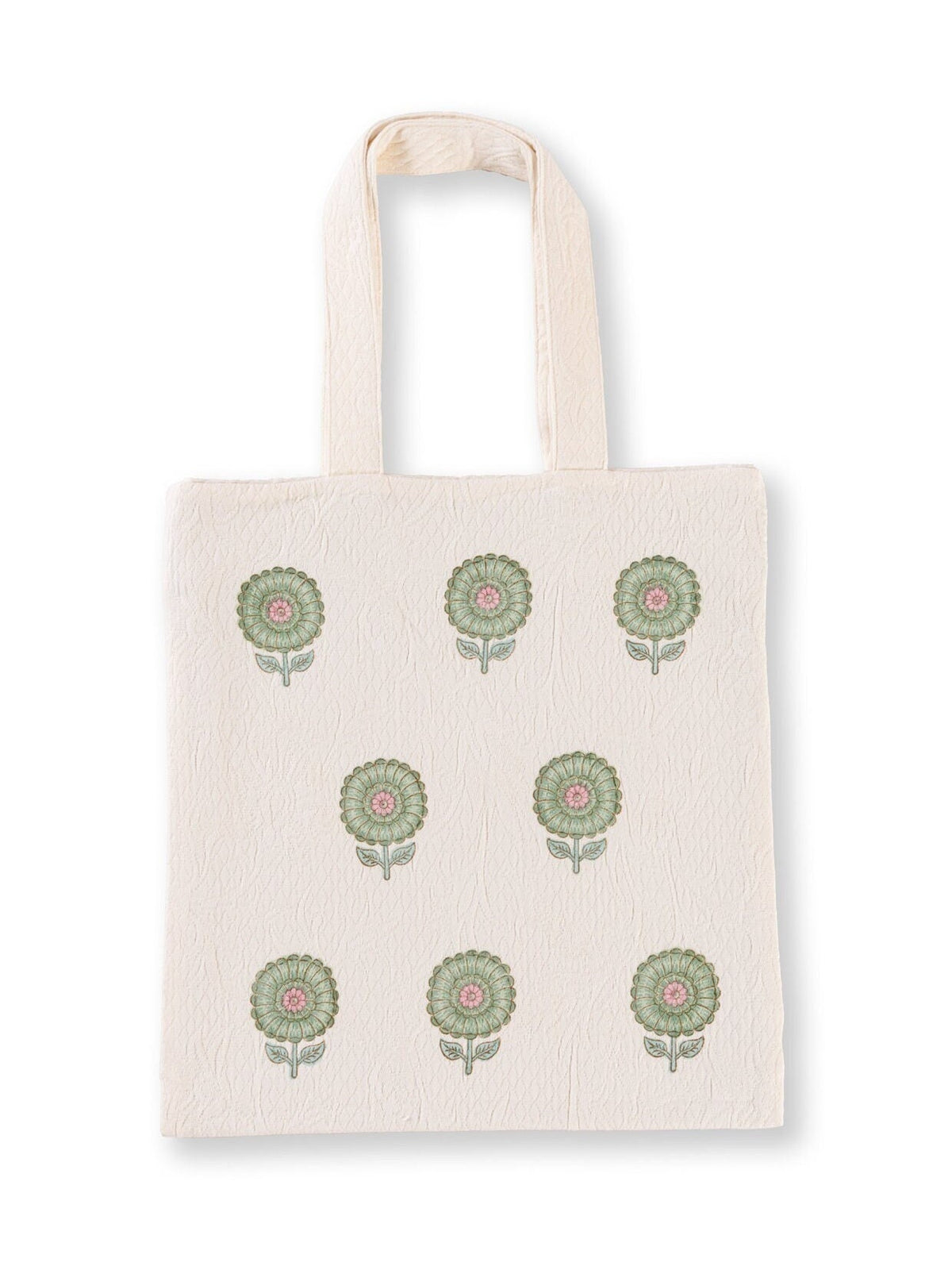 Handmade Jacquard Tote Bag - Self-Woven Cotton Book and Laptop Bag with Traditional Patterns