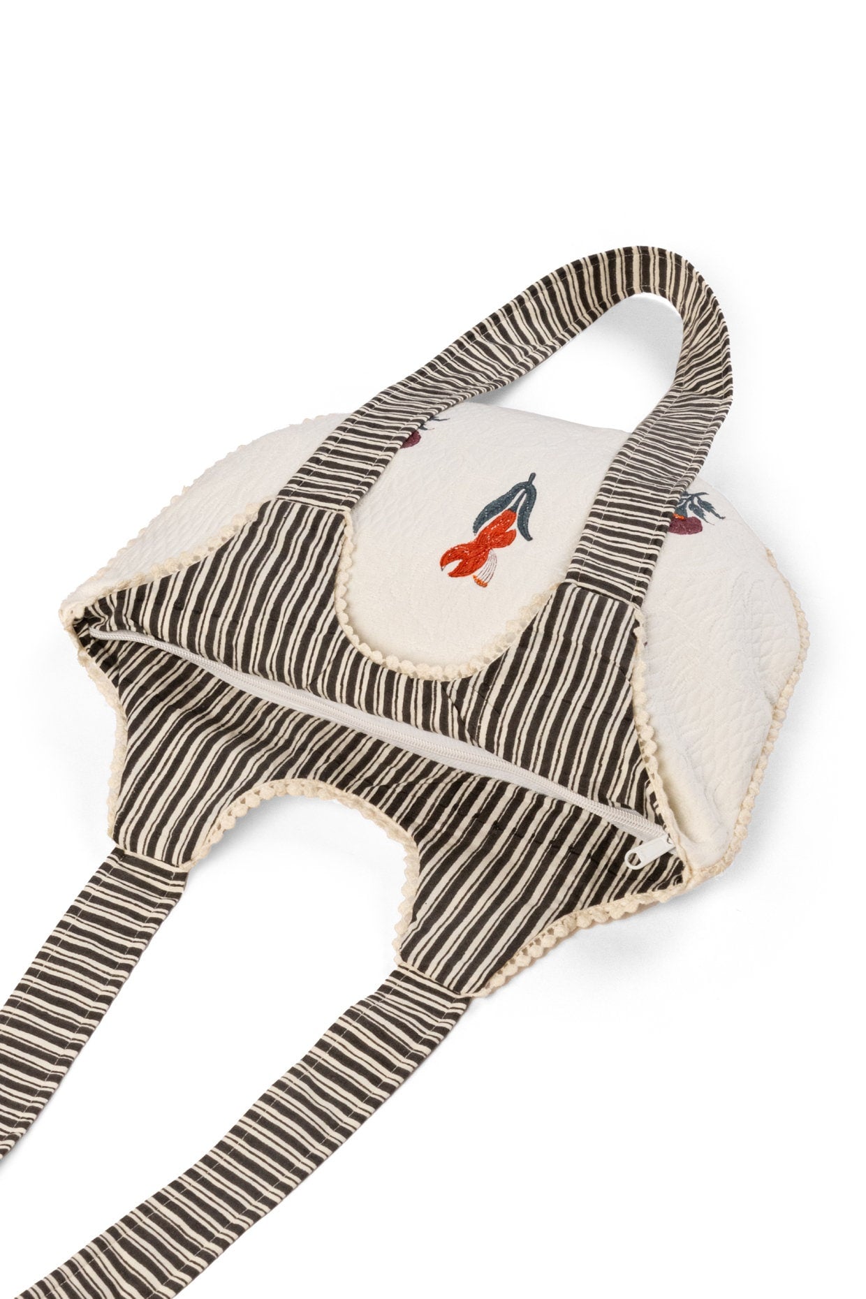 Indian Blockprint Cotton Shoulder Bag - Handmade Woven Sling Bag with Traditional Earthy Patterns