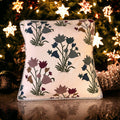 Hand Block Print Linen Pillow Cover - Farmhouse Decor 16x16 Inches