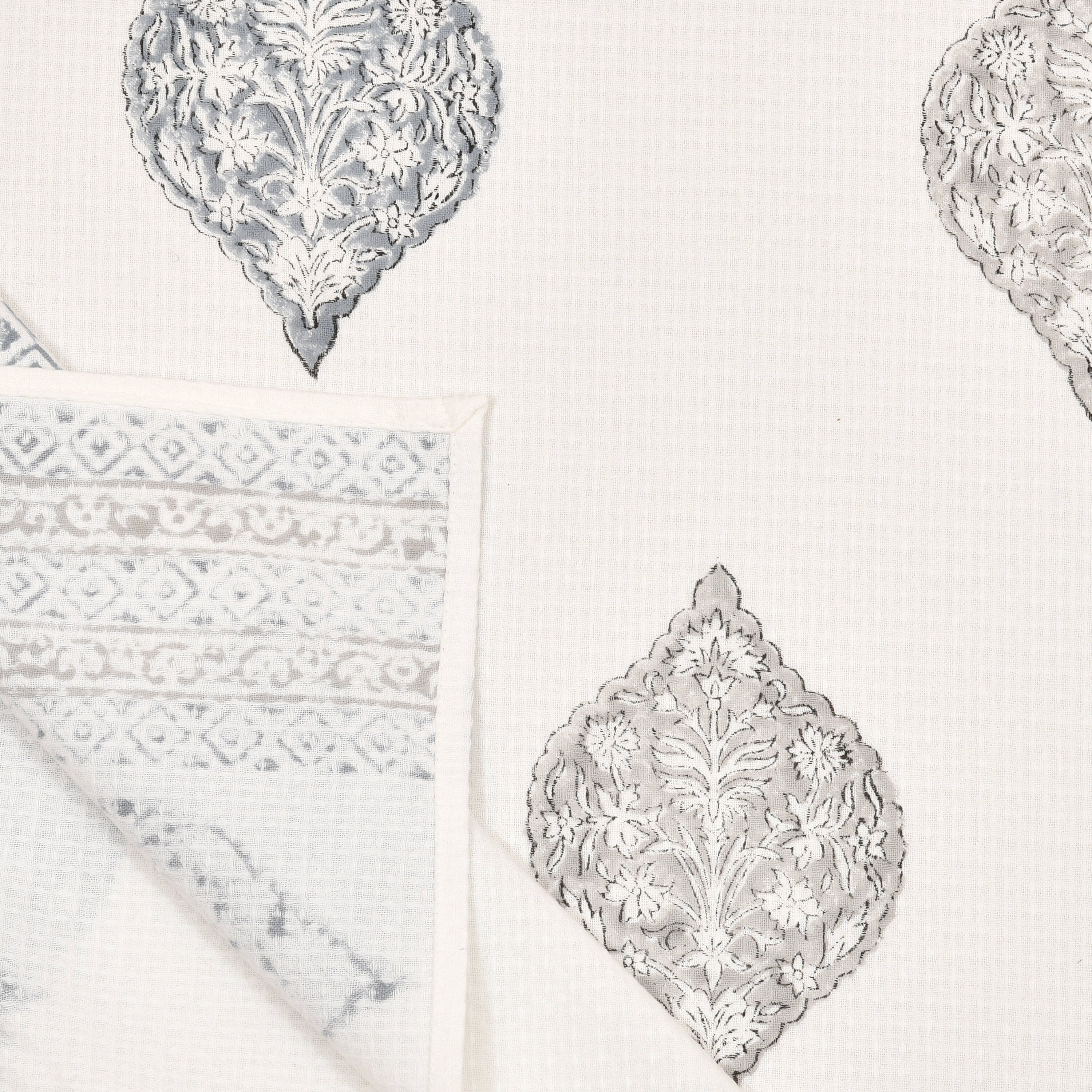 Indian Block Print Cotton Waffle Towel Set – Bath Hand Towels Bohemian Style