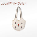 Indian Blockprint Cotton Shoulder Bag - Handmade Woven Sling Bag with Traditional Earthy Patterns