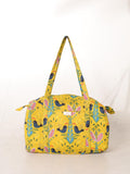Handmade Canvas Duffel Bag - Stylish Weekend Travel Bag with Classic Block Print