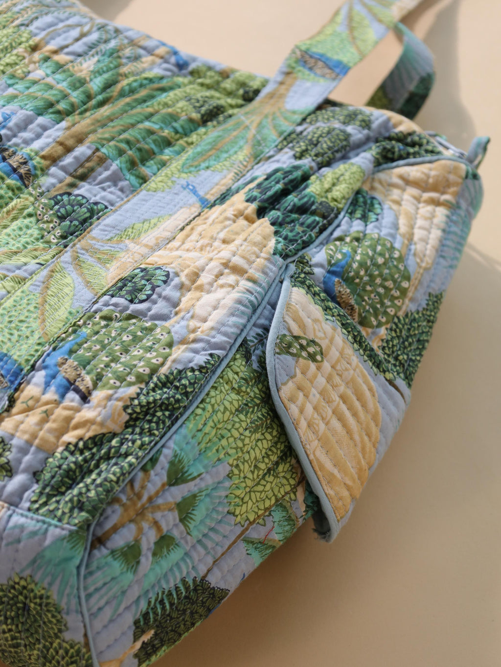 Hathaway Tote Bag - Handcrafted Cotton Shoulder Bag with Block Print