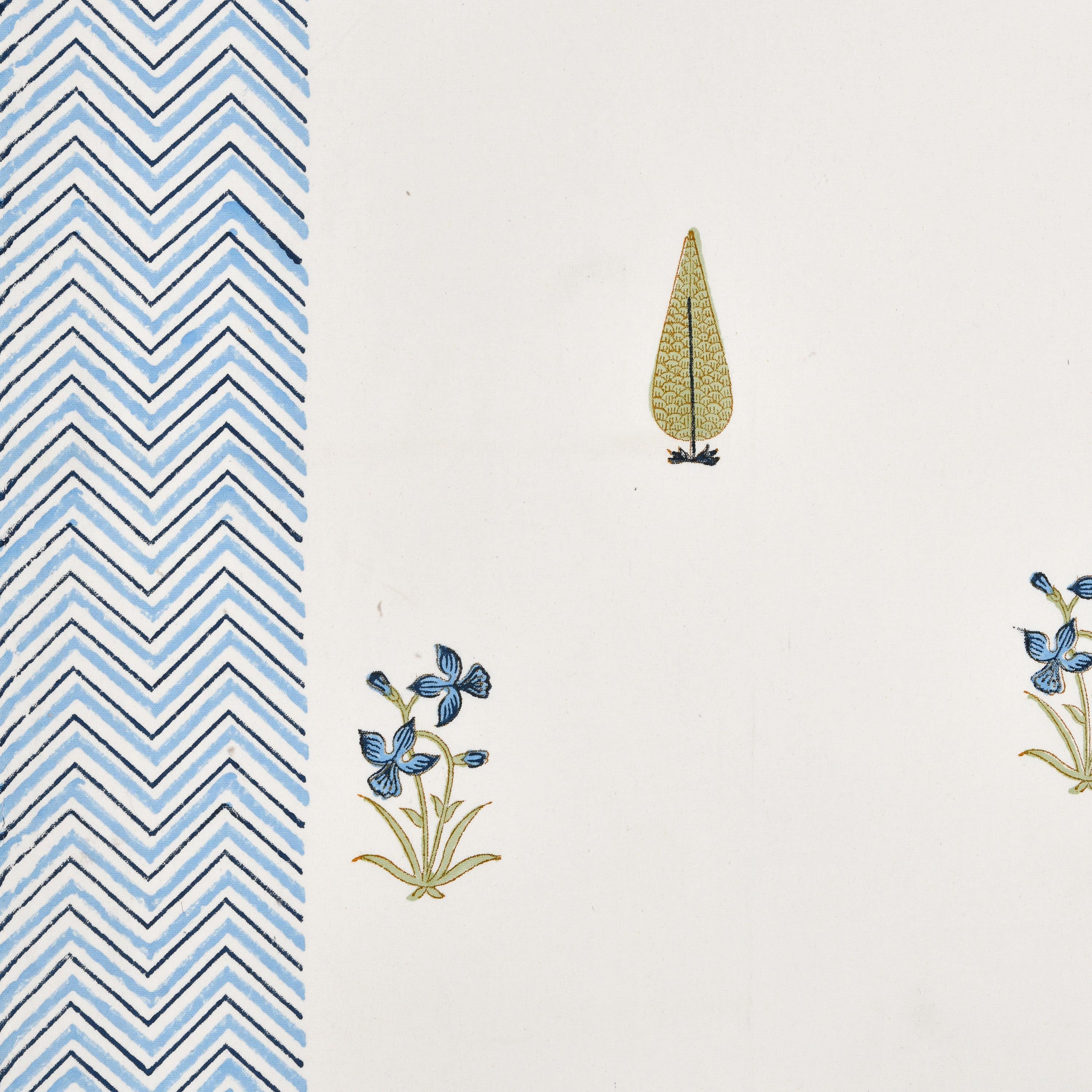 Handmade Block Print Tablecloth and Napkin Set – Spring Floral Cotton Linen