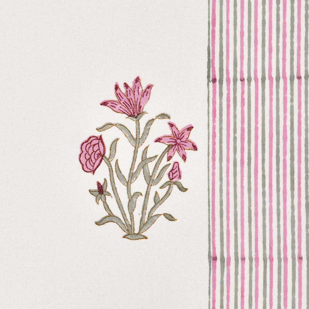 Spring Dining Table Cover with Napkin Set of 6 - Handmade Block Print Tablecloth