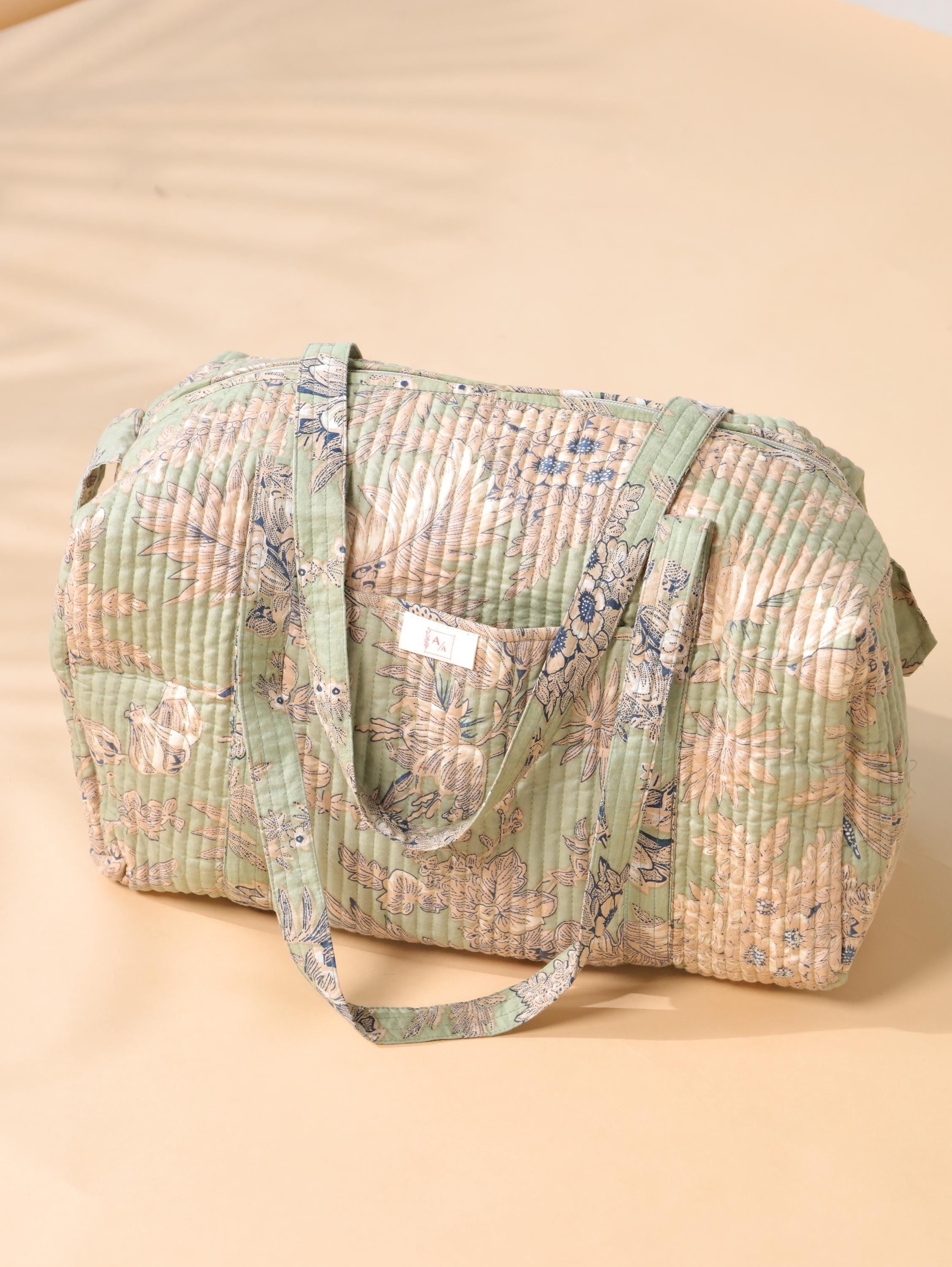 Handmade Canvas Duffel Bag - Stylish Weekend Travel Bag for Men and Women