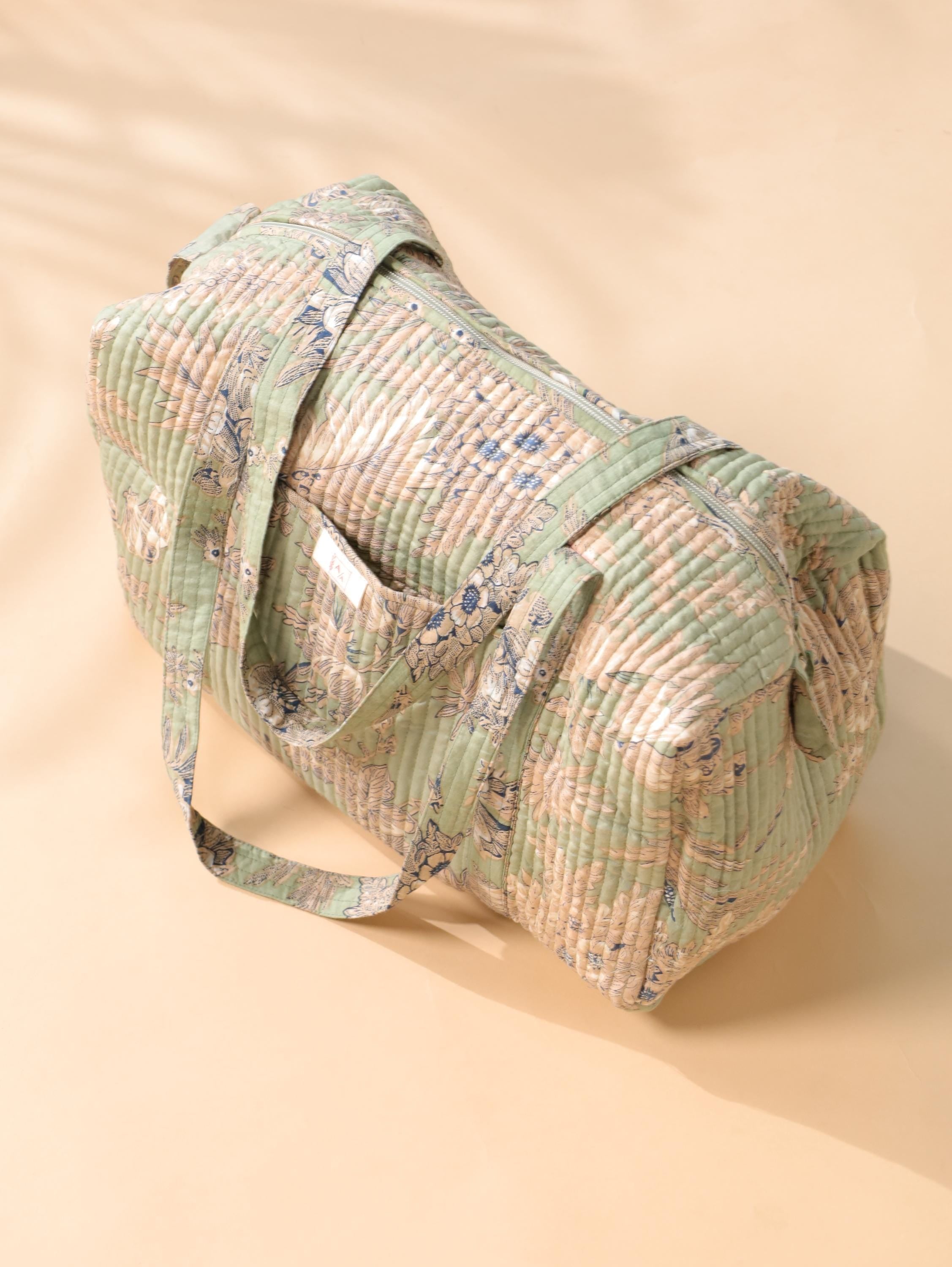 Handmade Canvas Duffel Bag - Stylish Weekend Travel Bag for Men and Women