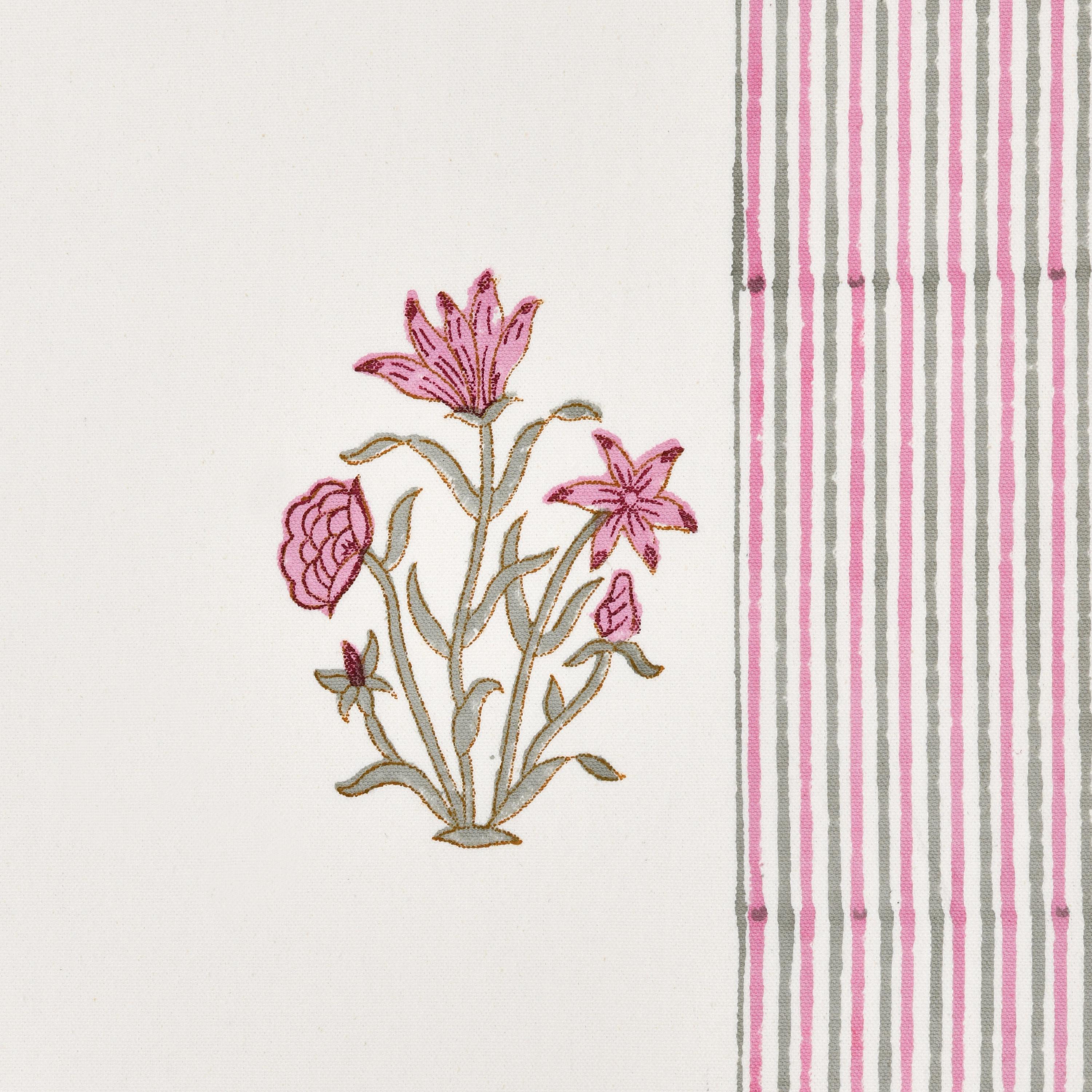 Hand Block Print Cotton Tablecloth Set with 6 Napkins – Floral Jaipur Artistry